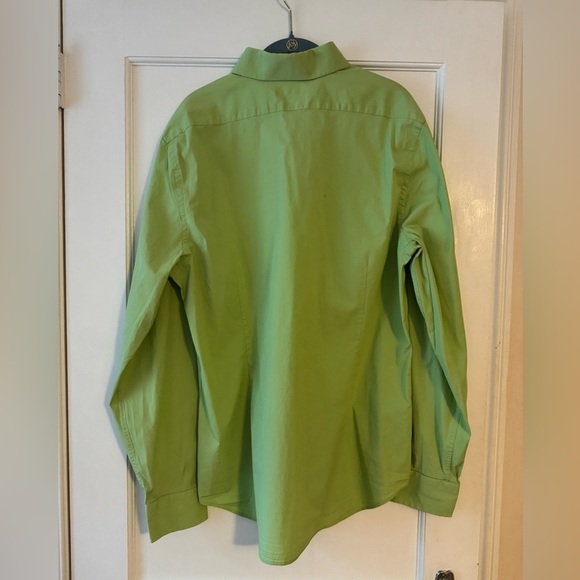 Express Men's Light Green Casual Button Down Shirt Size L - Picture 6 of 9